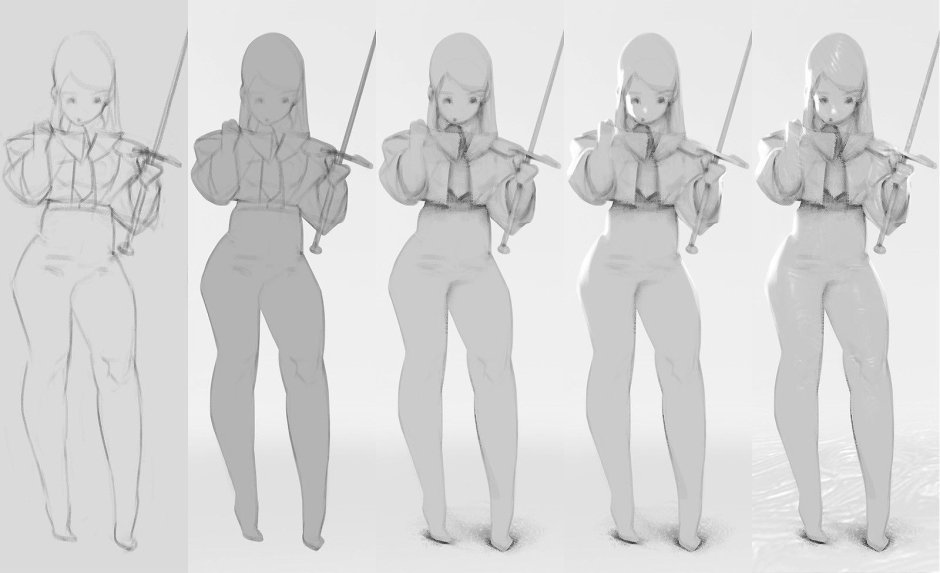 Dynamic poses for artists