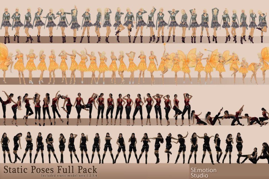 Women's poses lying