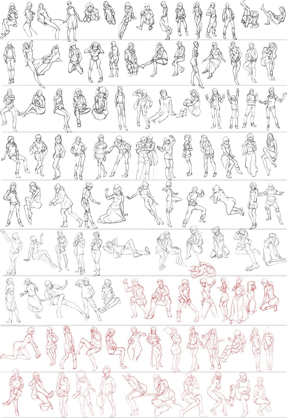 Female body from different angles
