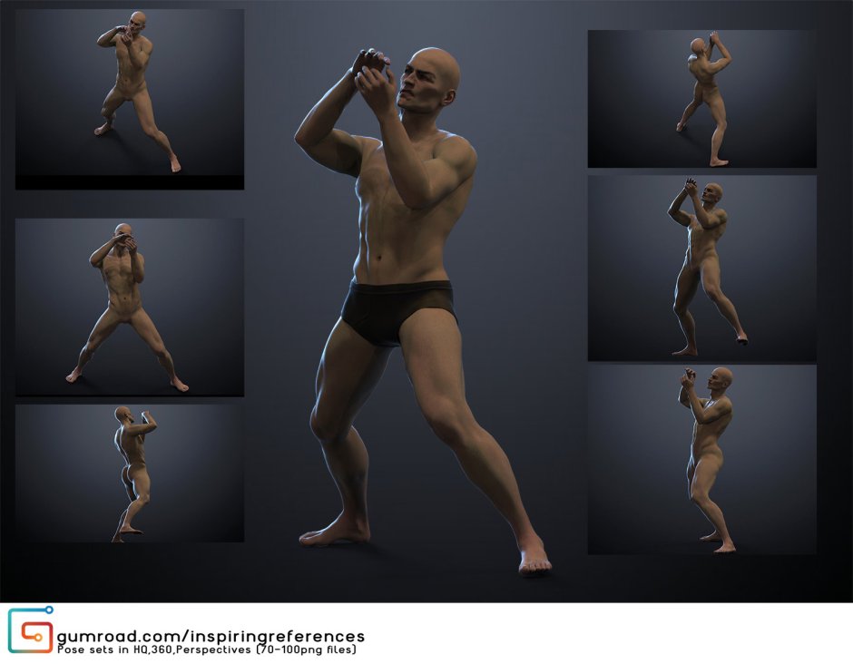 Anatomy of man poses pose