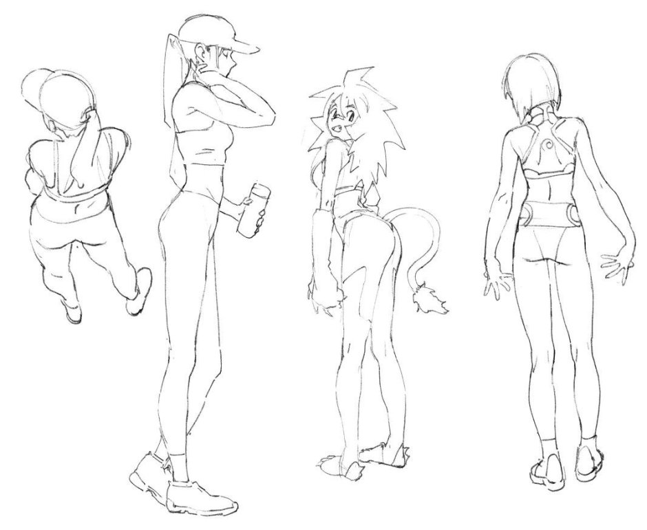 Standard posture of the character