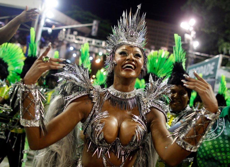 Brazilians on the carnival in Rio de Janeiro