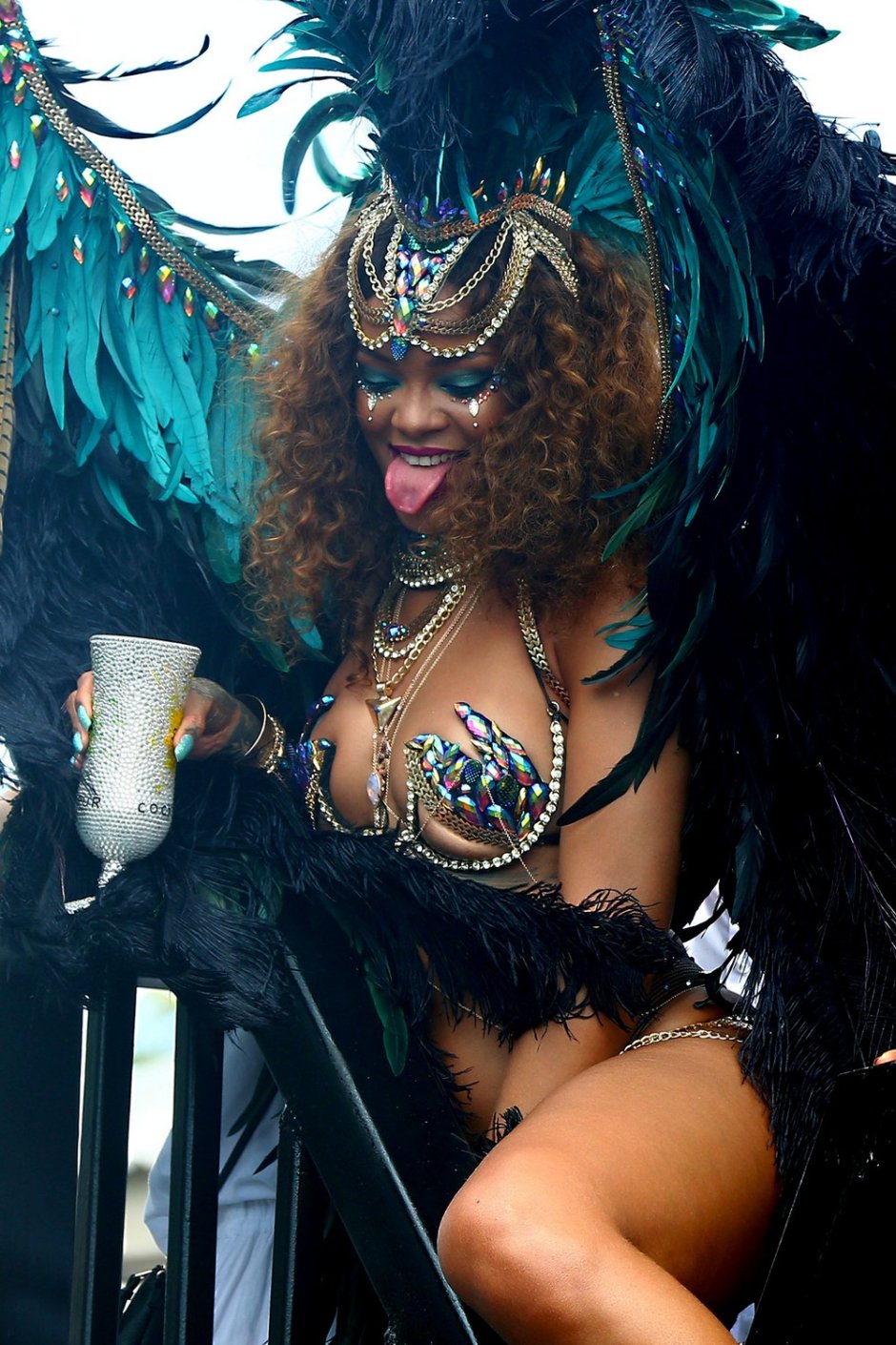 Rihanna on a carnival in Barbados