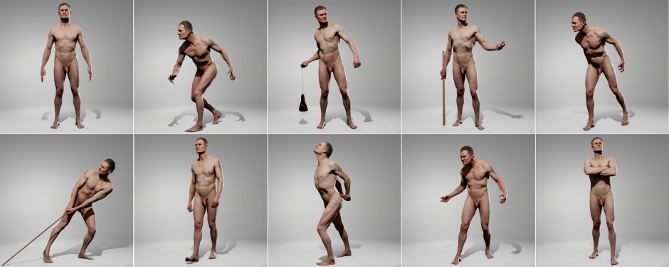 Photoshoot of naked men