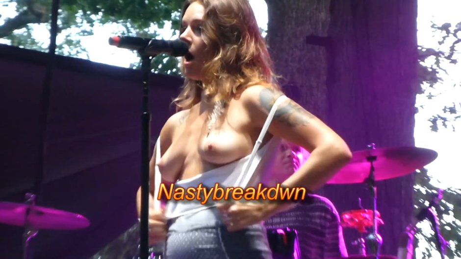 Girls Topless on stage