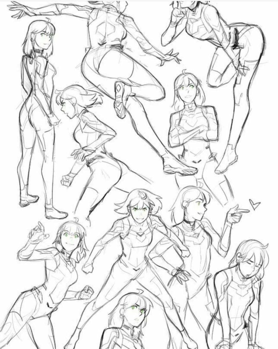 Pose for drawing female