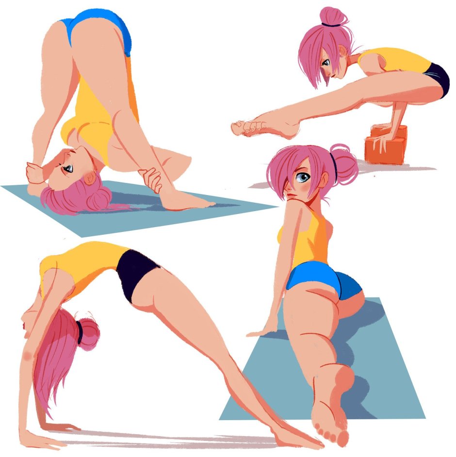 Anime poses of girls