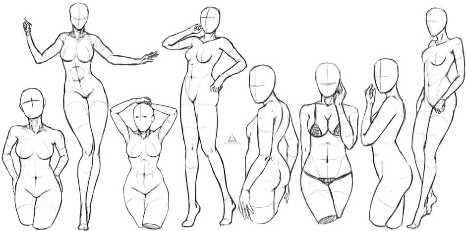 Pose for drawing female