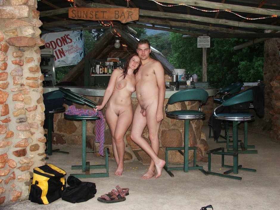 Erection on a nudist beach