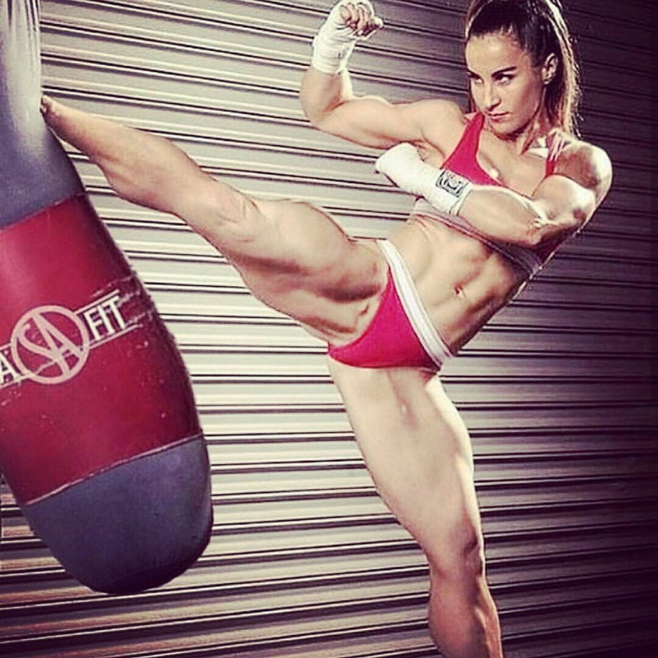 Girl with muscles