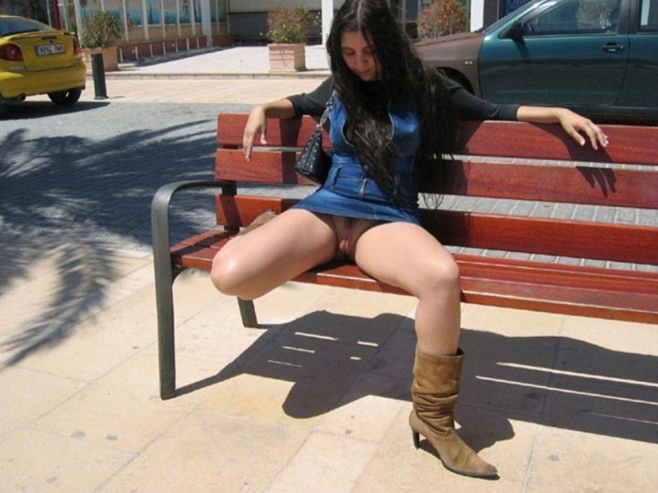 Upskirt with Panties in A Public Place