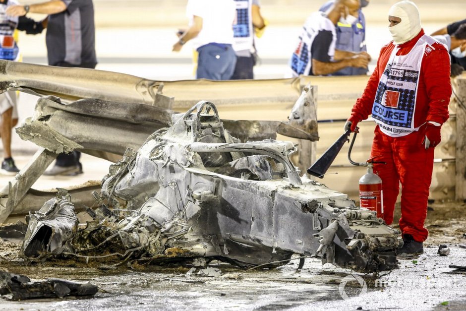 Romain Grozhani accident Bahrain