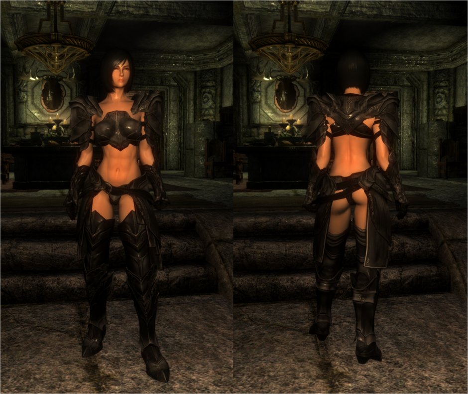Skyrim mods Sexy Vanilla Female Armor for Unp and Sevenbase with BBP;