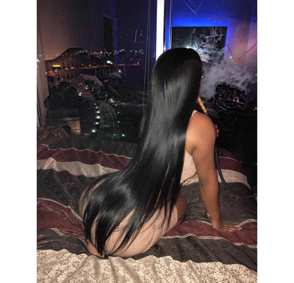 Brunette with very long hair