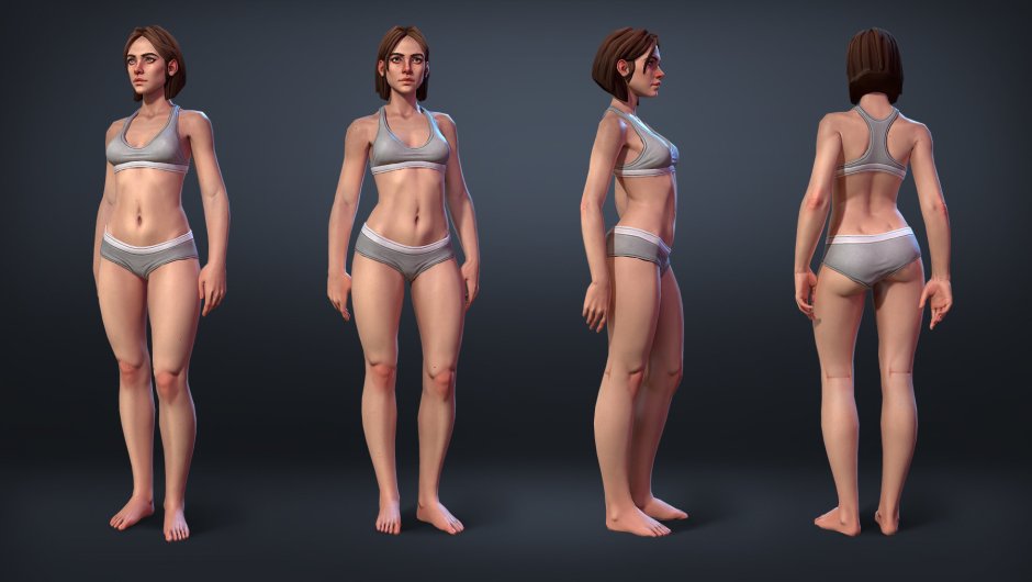 Naked characters