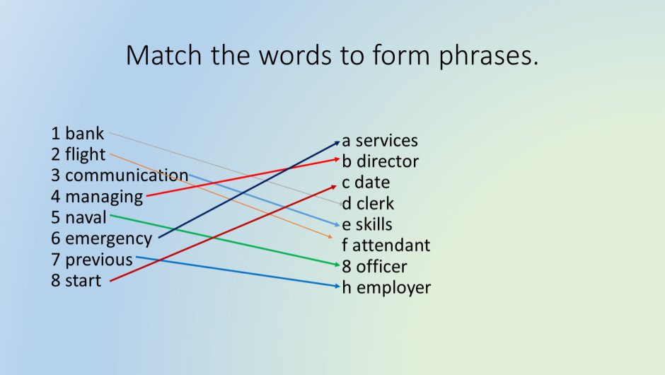 Match the Words Tasks
