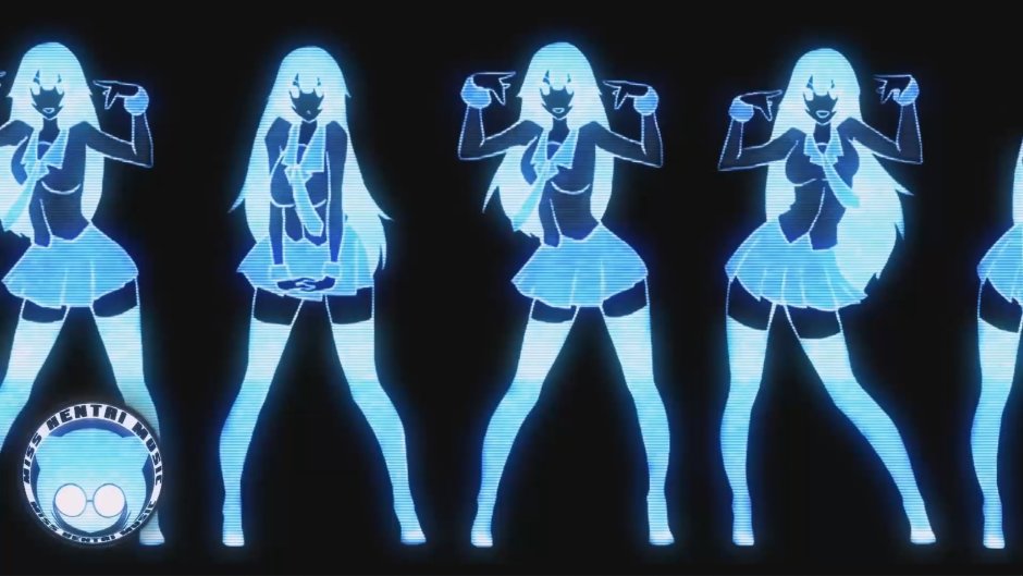 The girl is dancing anime