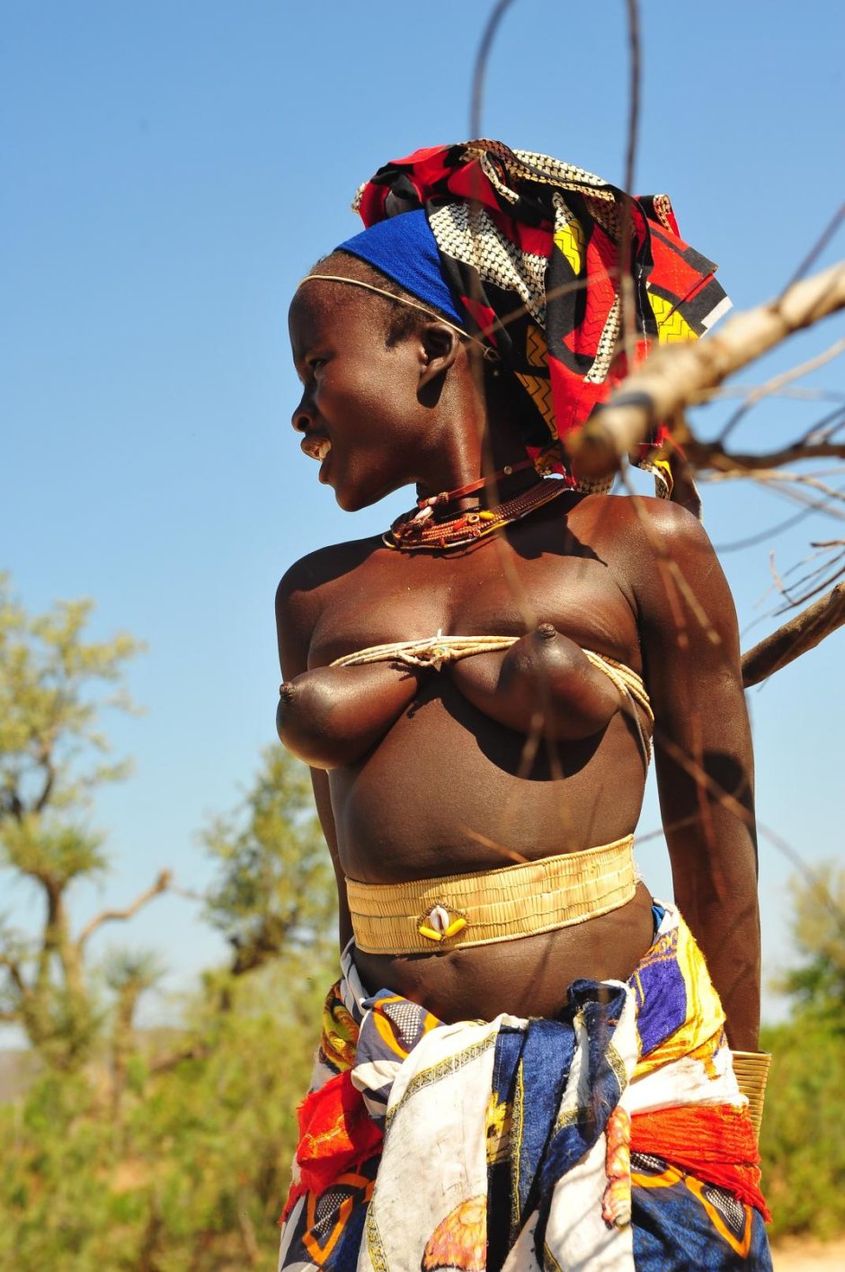 African women with naked breasts