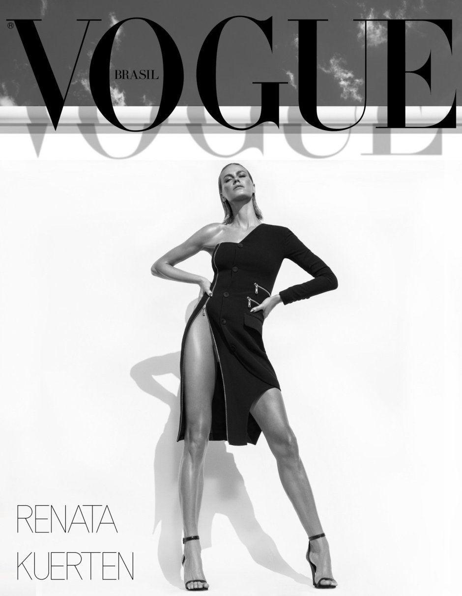 Collage on the wall from Vogue magazines