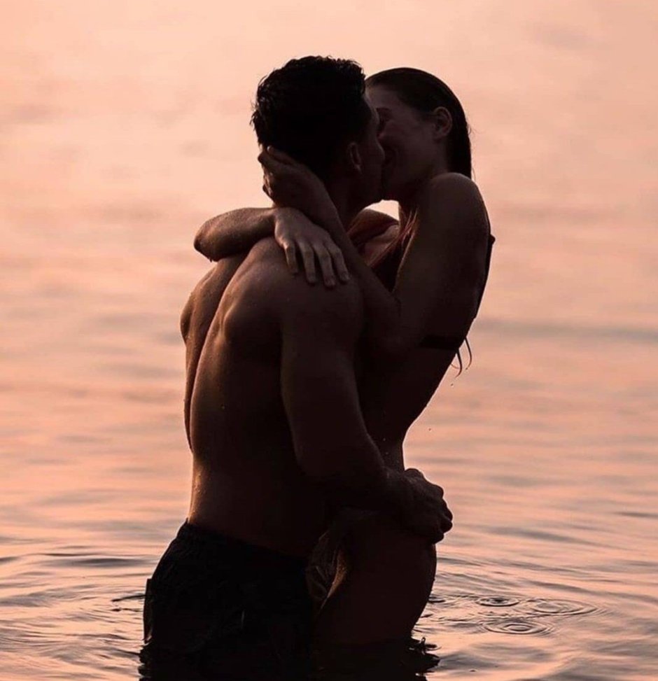 A passionate kiss