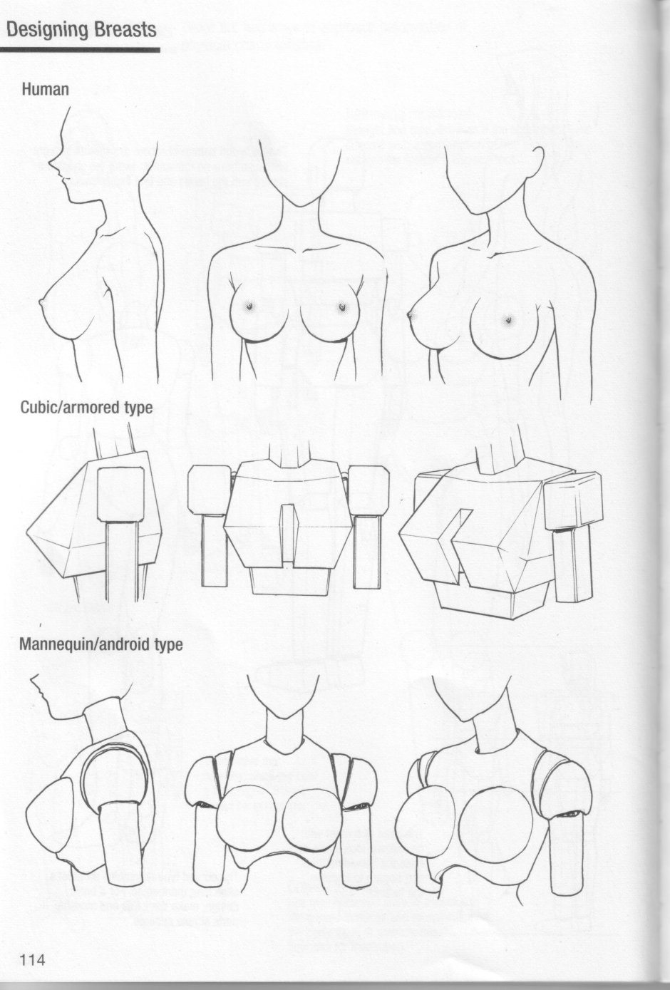 Drawing a female breast