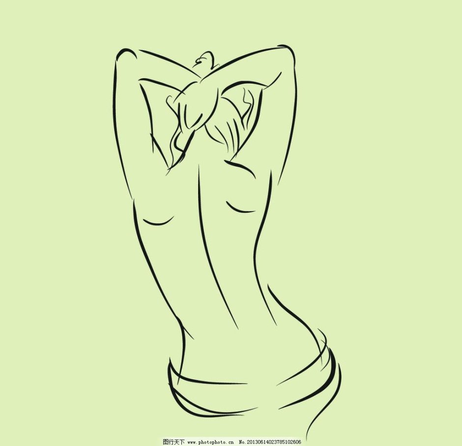 The outlines of the female body