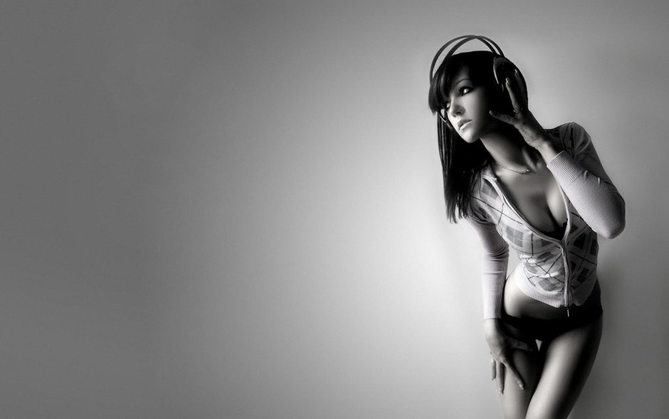 Girl in headphones
