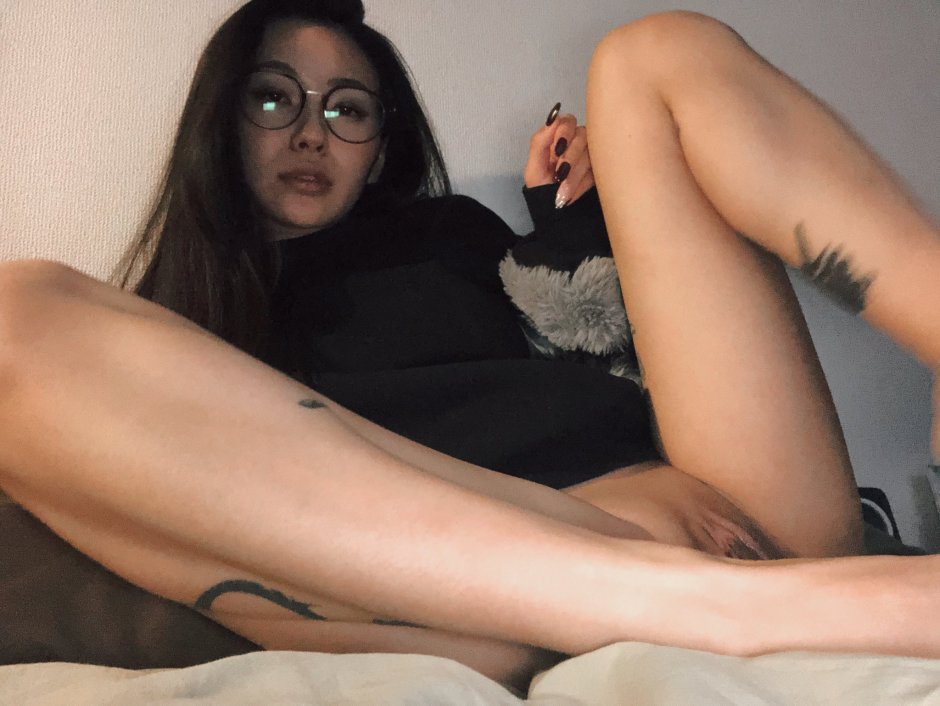 Naked thin dark -skinned