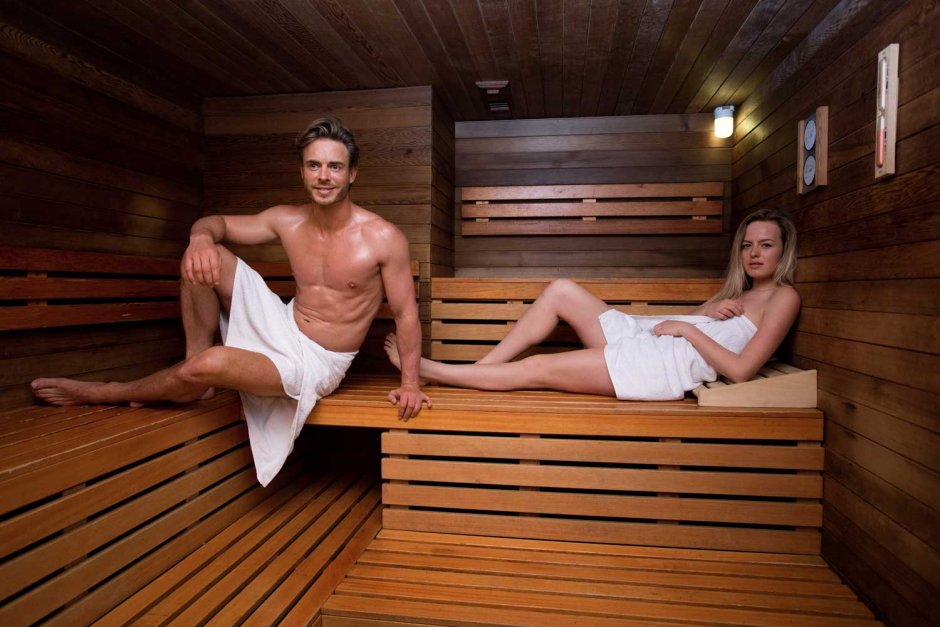Men in the sauna