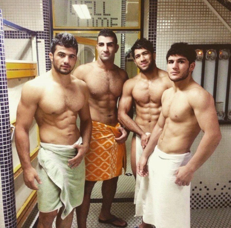 Topless sauna