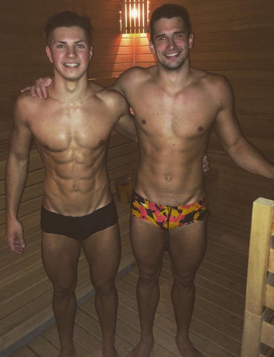 Guys in the sauna