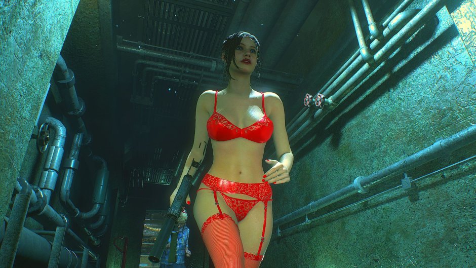 Claire resident Evil 2 Claire in underwear