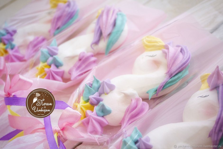 Meringue unicorn on a stick