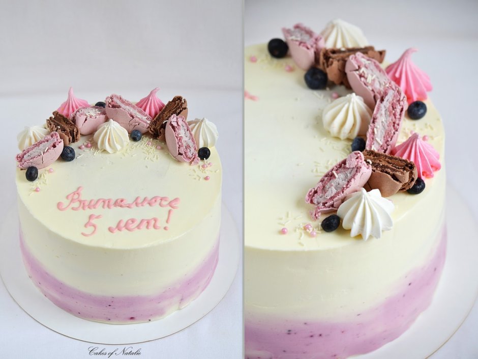 Cake with pasta and meringue