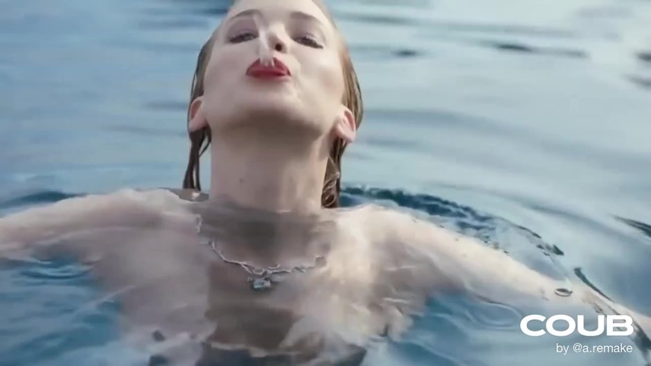 Jennifer Lawrence in the pool