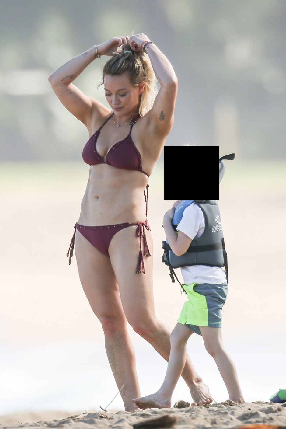 Hilary Duff lit up