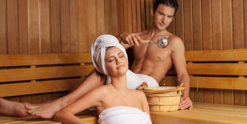 People in the sauna