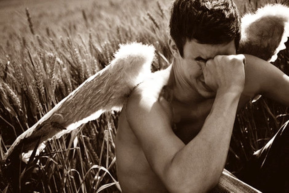 Angel the guy is crying