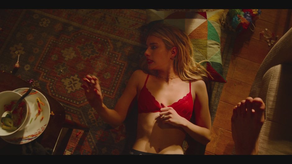 Emma Roberts in a bra