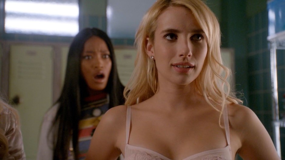 Emma Roberts in linen