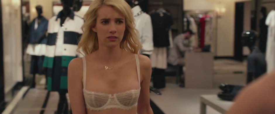 Emma Roberts in a bra