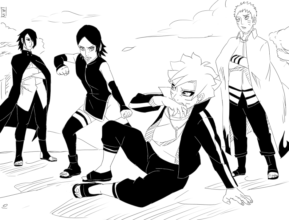 Boruto Kavaki and Sarada
