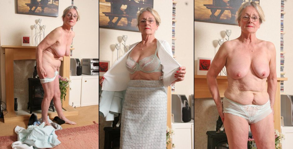 Separate naked old women