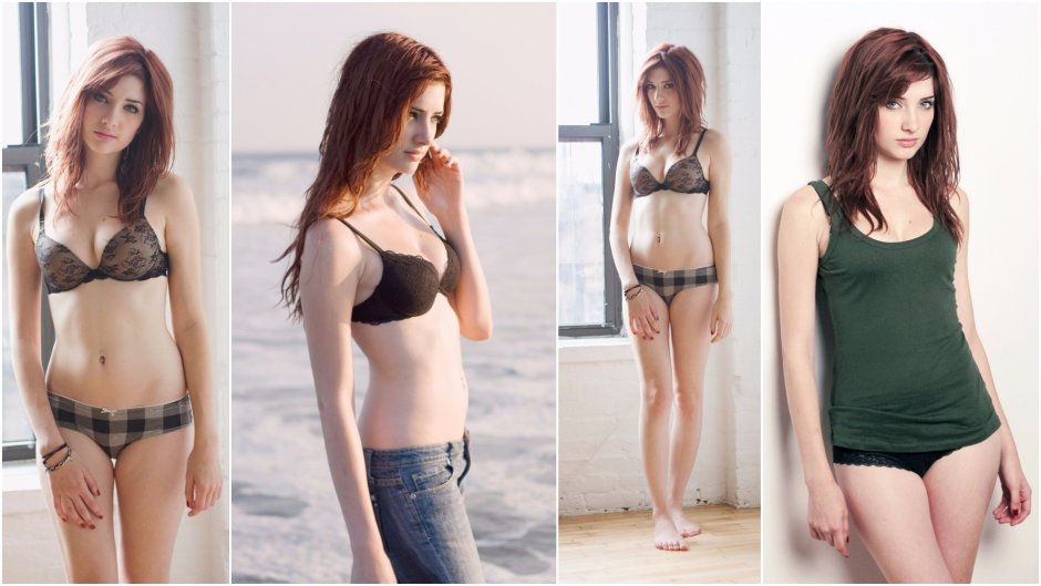 Susan Coffee Model in Lower Lingerie