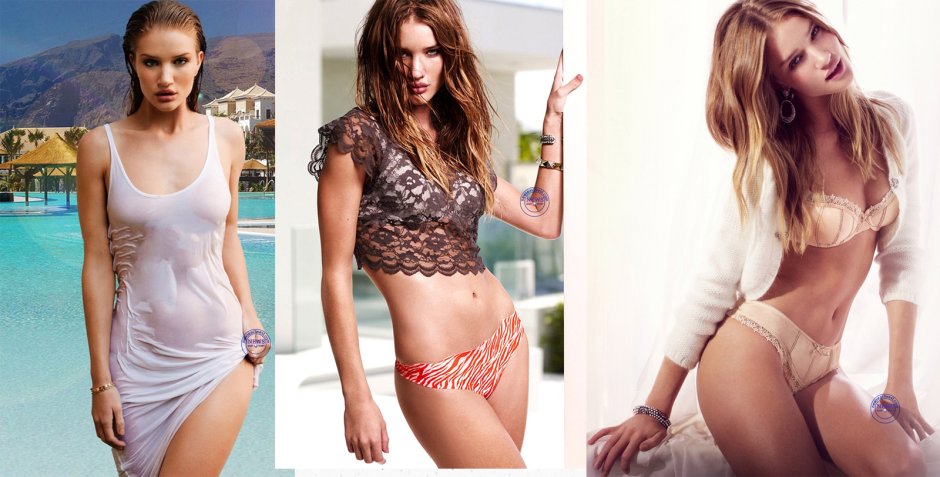 Rosie Huntington-Whiteley in beige body