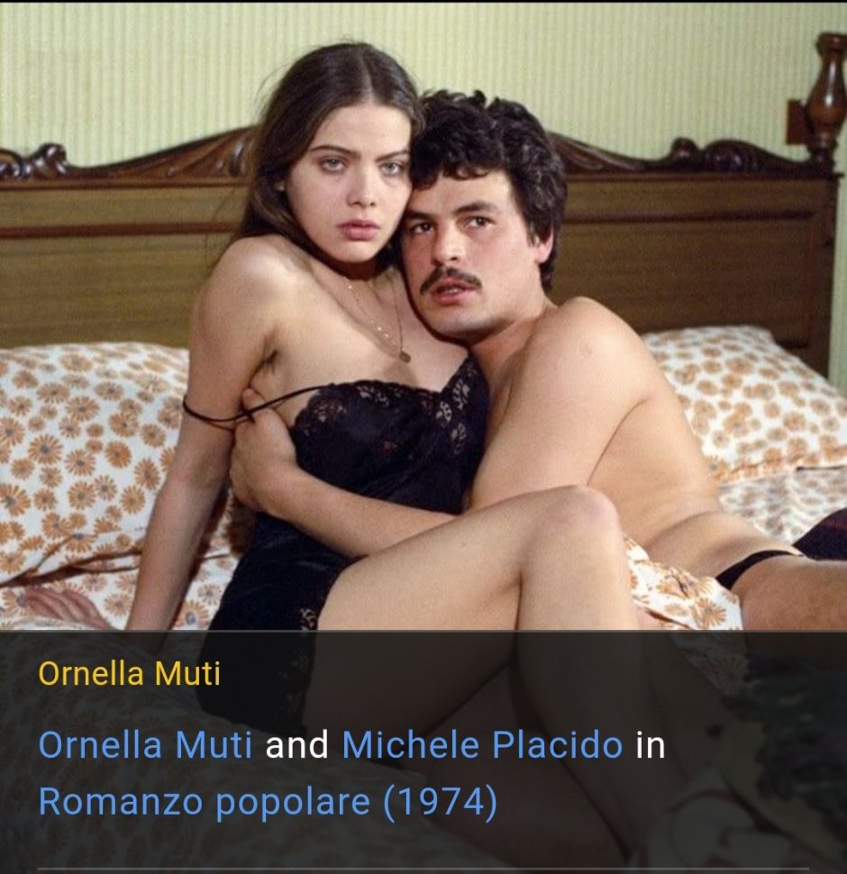 Ornella Muti and Michele Placido in the film Folk Roman 1974