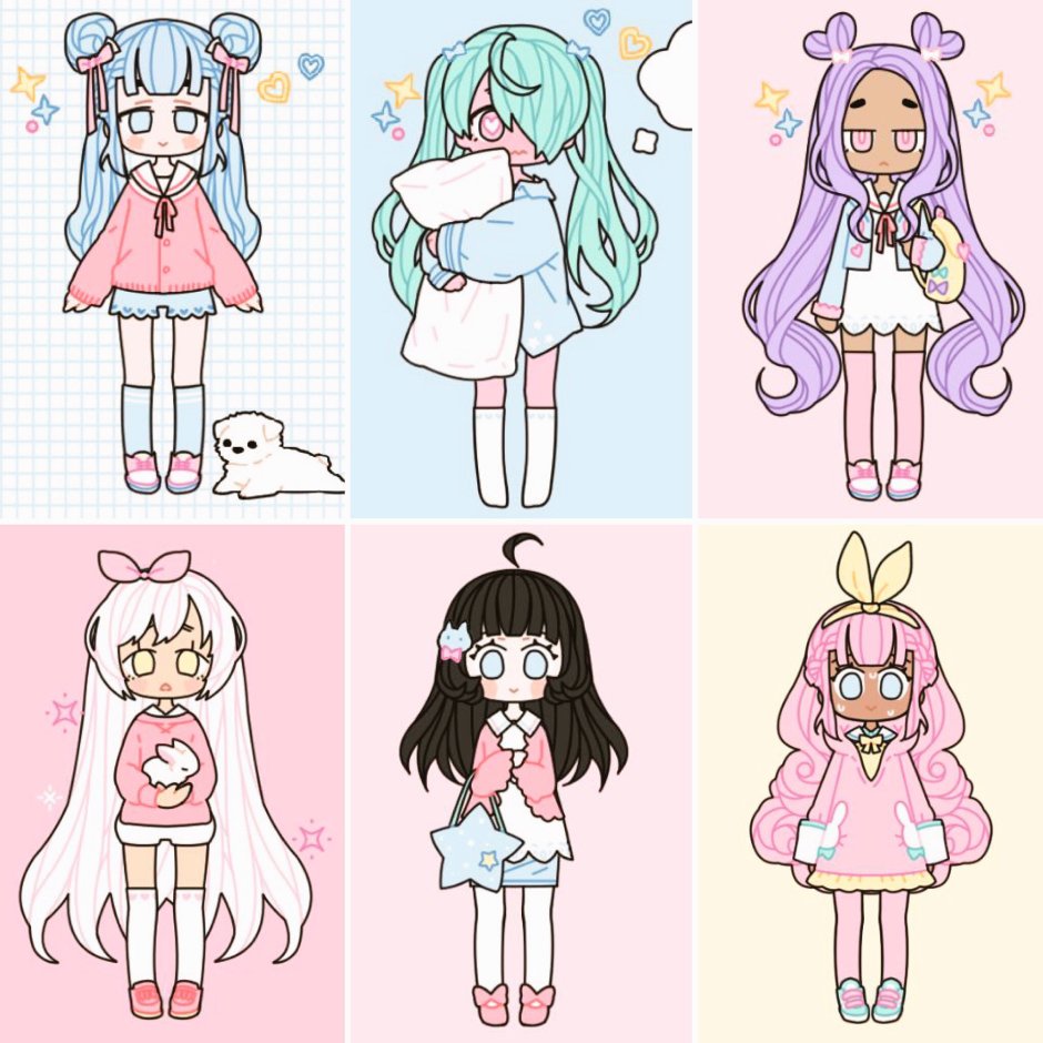 Anime stickers for sketching