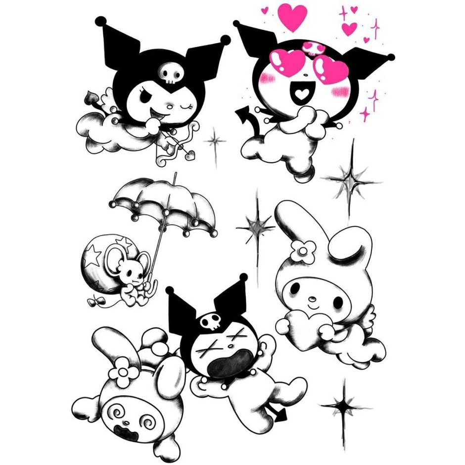 Hallow Kitty Tattoo sketch