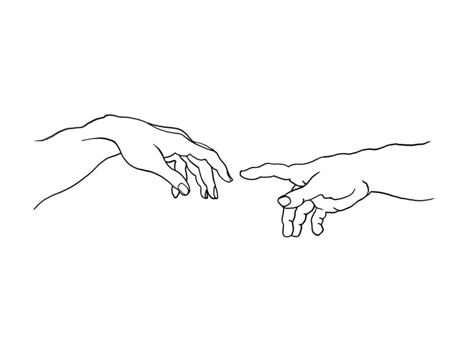 Michelangelo Creation Adam drawing