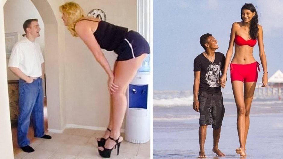 Tall guy and low girl